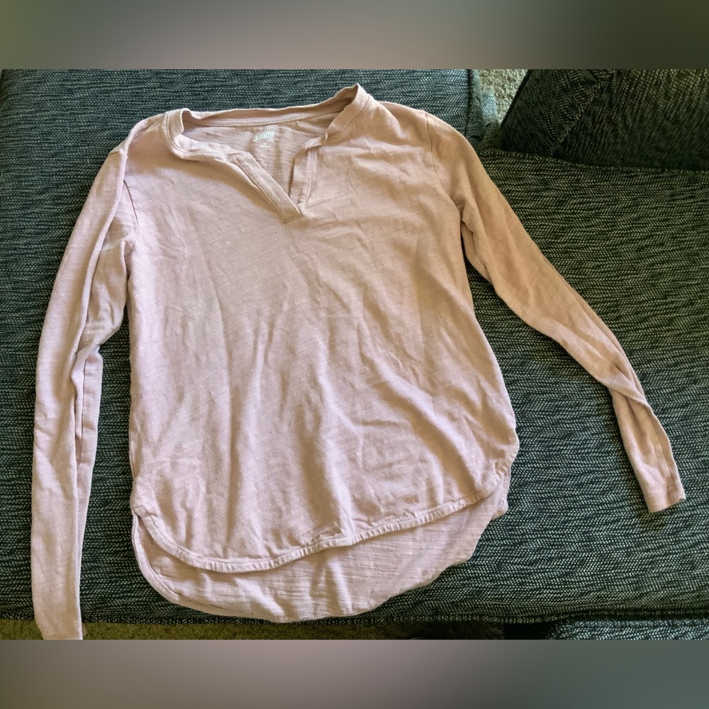 Duluth Light Pink Long Sleeve Henley Shirt